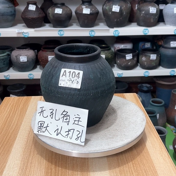 红陶手工制作工艺花盆