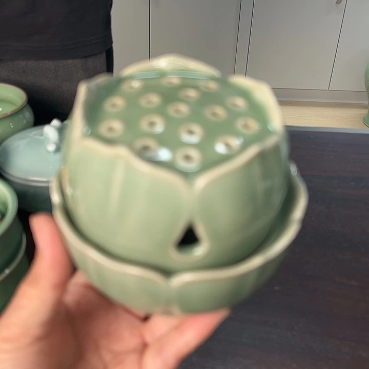 龙泉云间青瓷小米茶器
