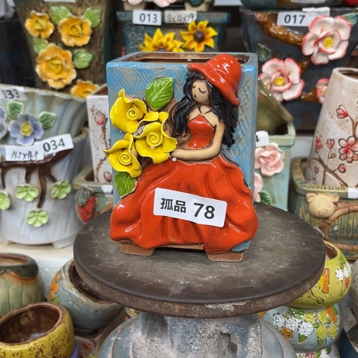 紫砂花盆粗陶材质多肉花盆
