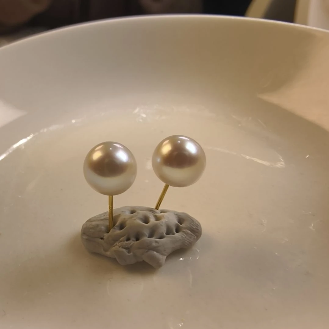 耳饰淡水珍珠银S925镶嵌