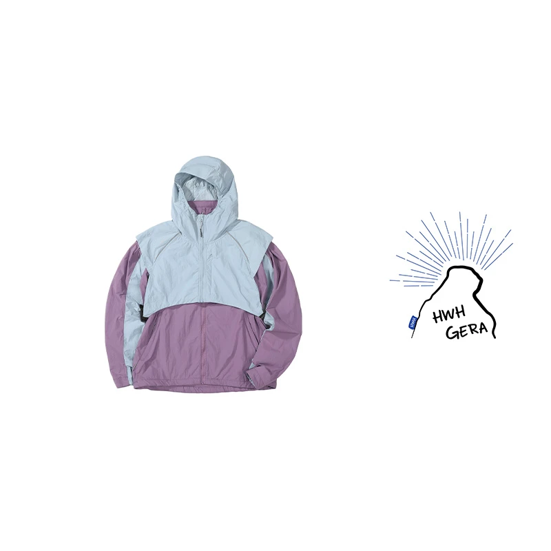 6627-Mountain Outdoor轻量化拼接撞色两件套时尚外套马甲上衣