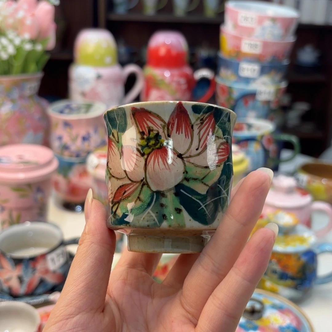 瓷片景德镇手绘高温釉下彩陶瓷茶具