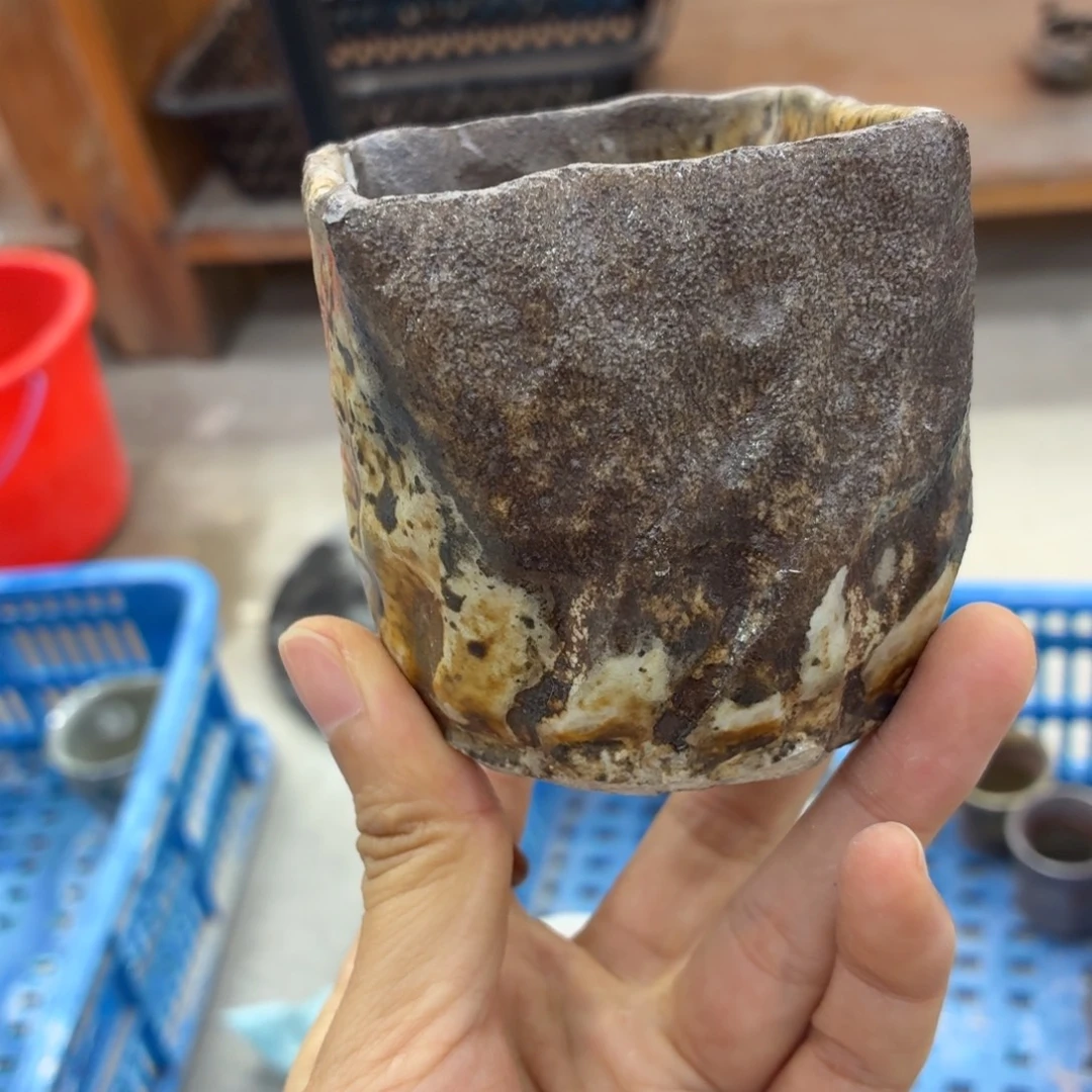 陶园柴烧精品高货634底部打磨