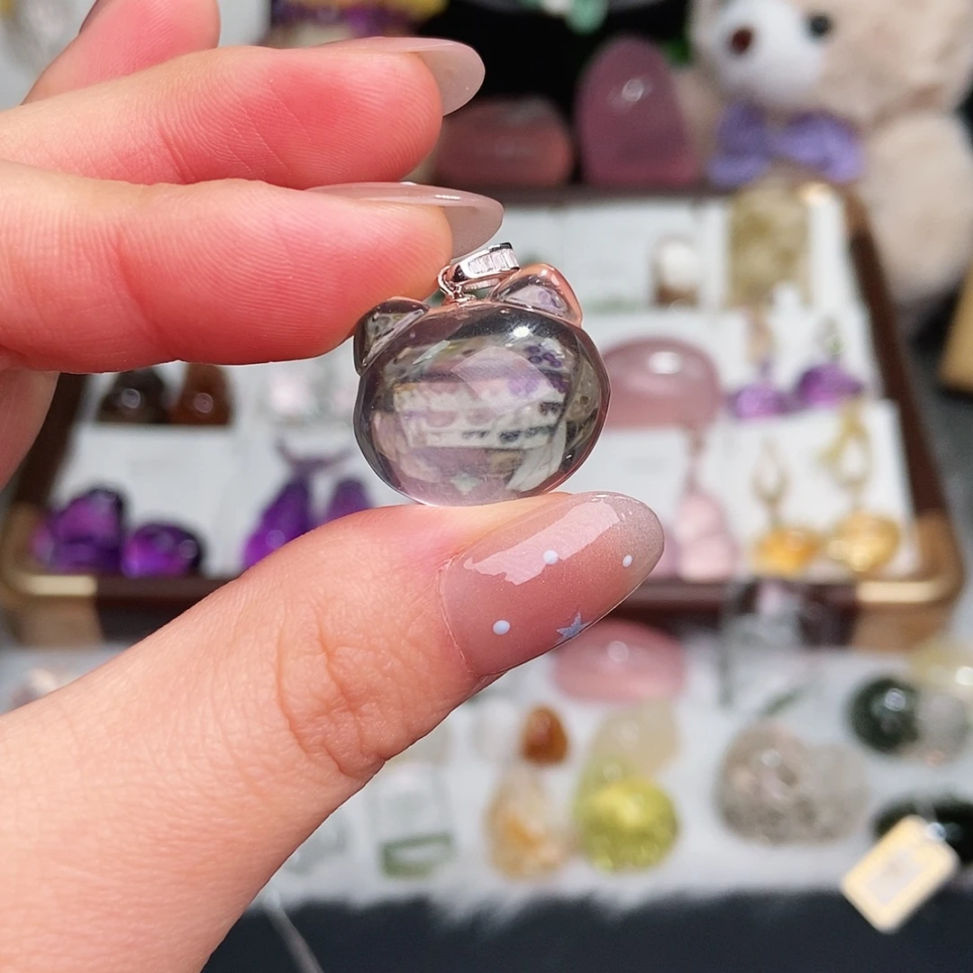 吊坠(不含链)水晶银S925镶嵌