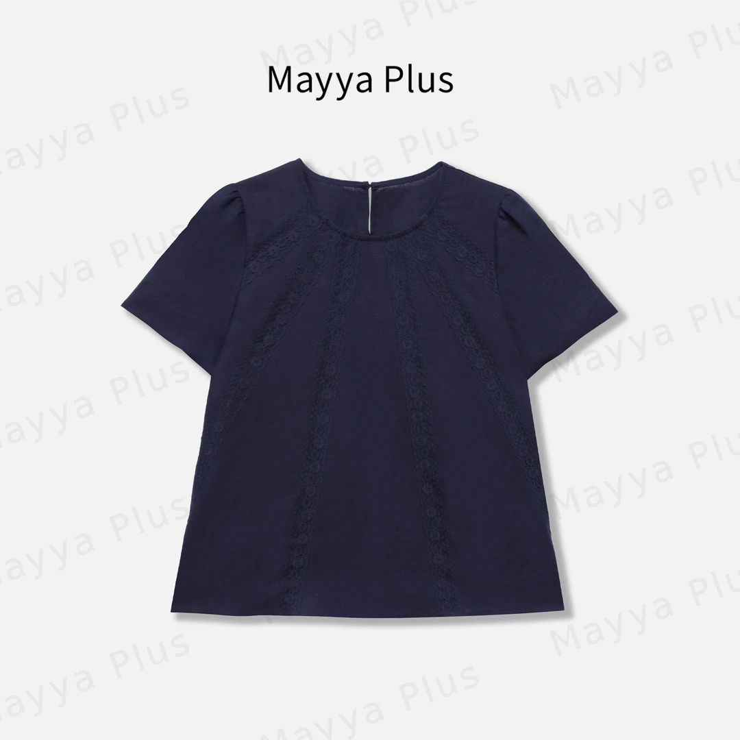 【轻法周末】Mayya Plus麦芽定制夏季休闲圆领T恤短袖上衣32528531