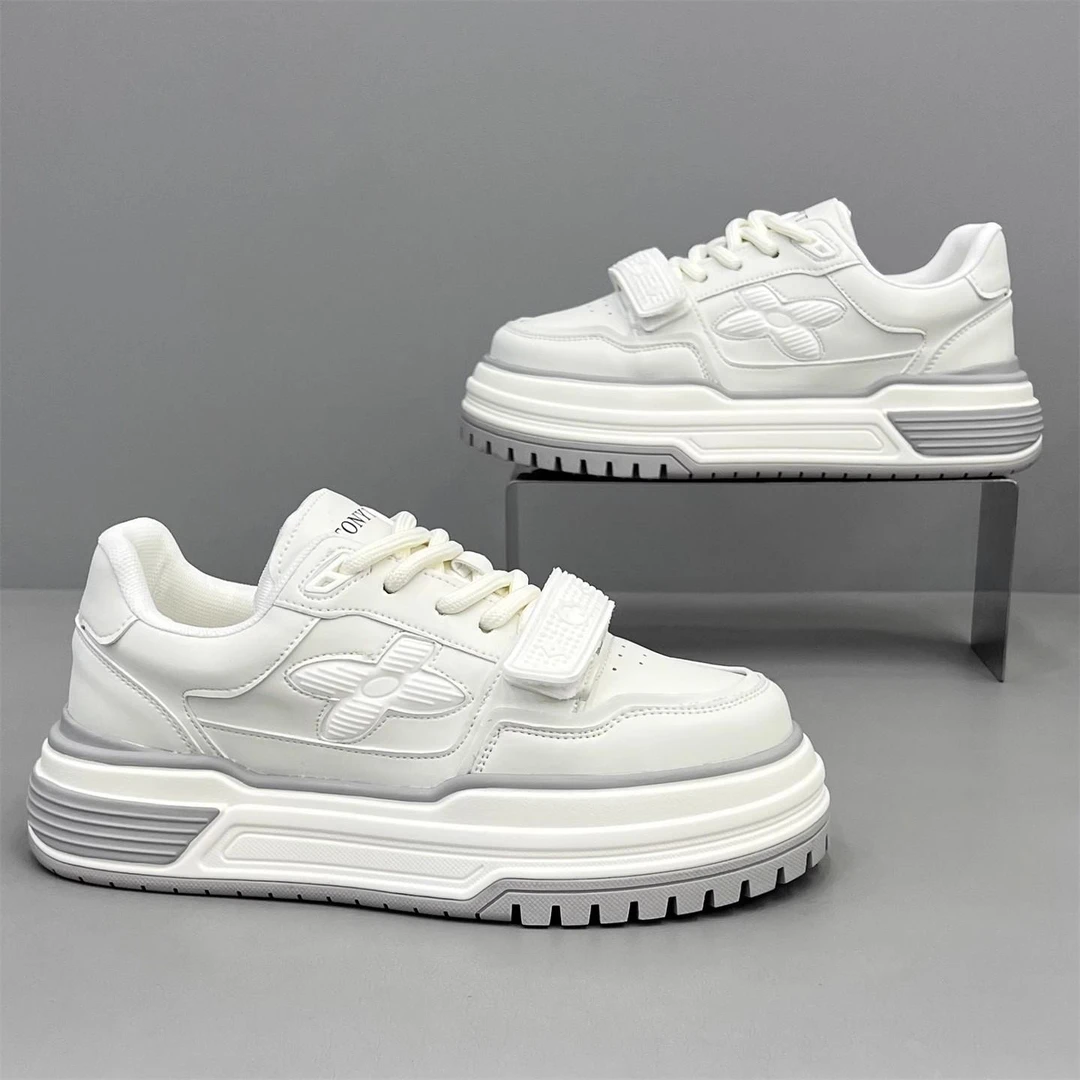 小白鞋男士低帮板鞋厚底增高运动欧洲站男鞋2025年秋季新款鞋子男