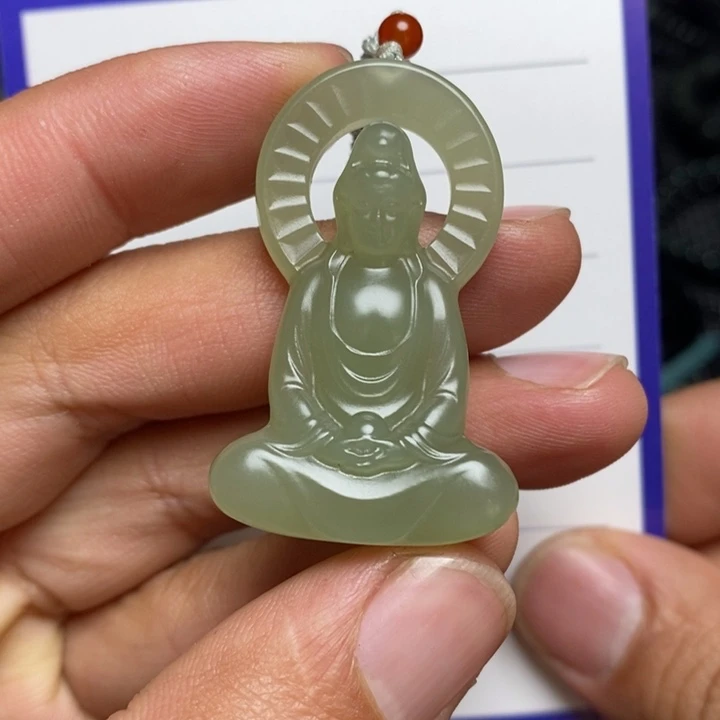 和田玉玉石观音未镶嵌