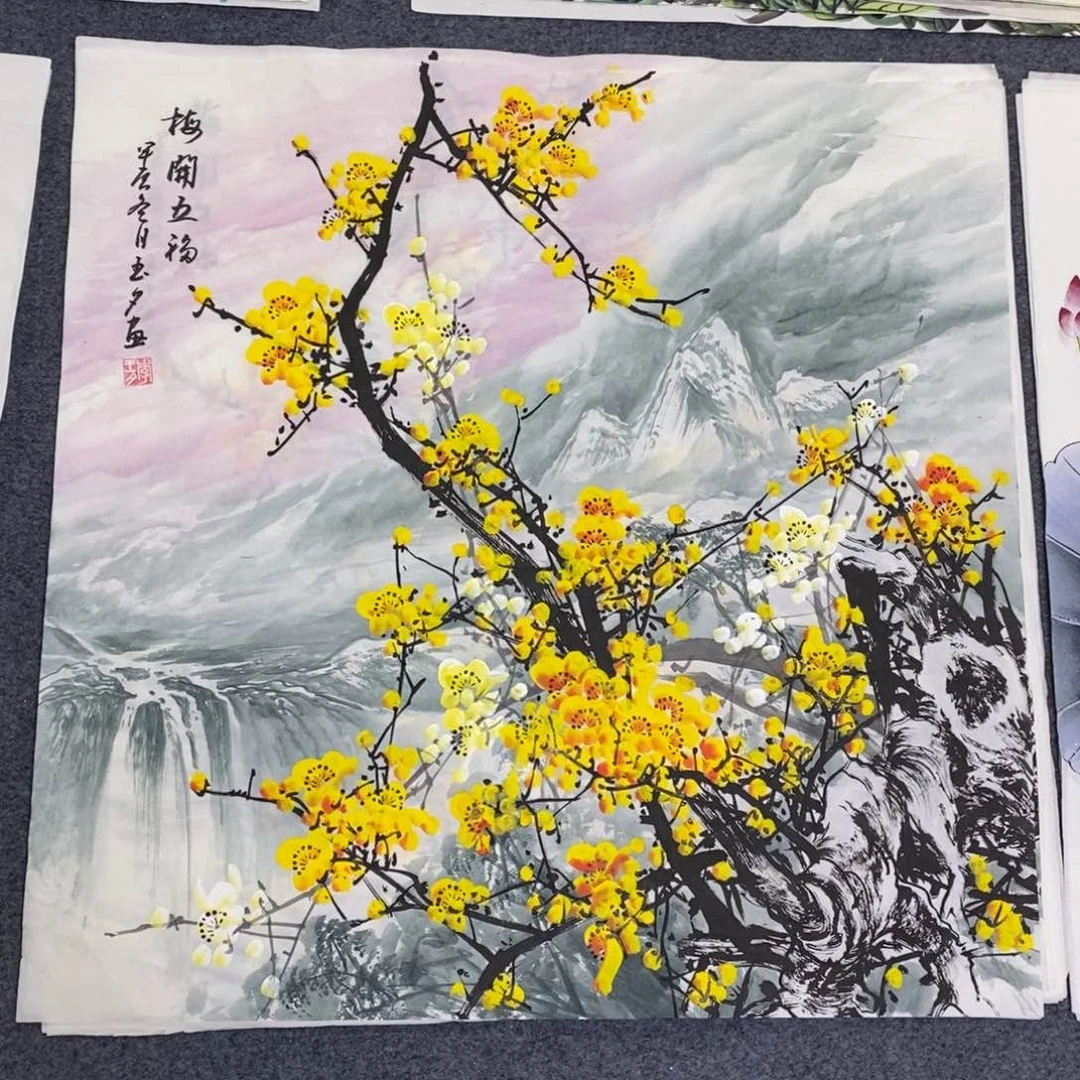 国画尺寸68✖️68四尺斗方手绘