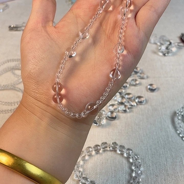 无非金属项链白水爱心泡泡珠