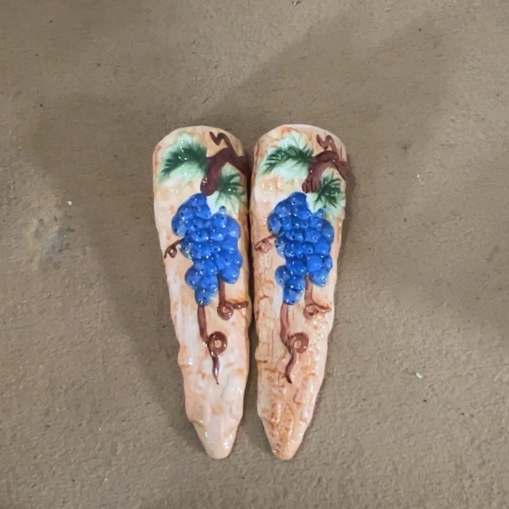 陶瓷一对壁挂装饰花插花瓶