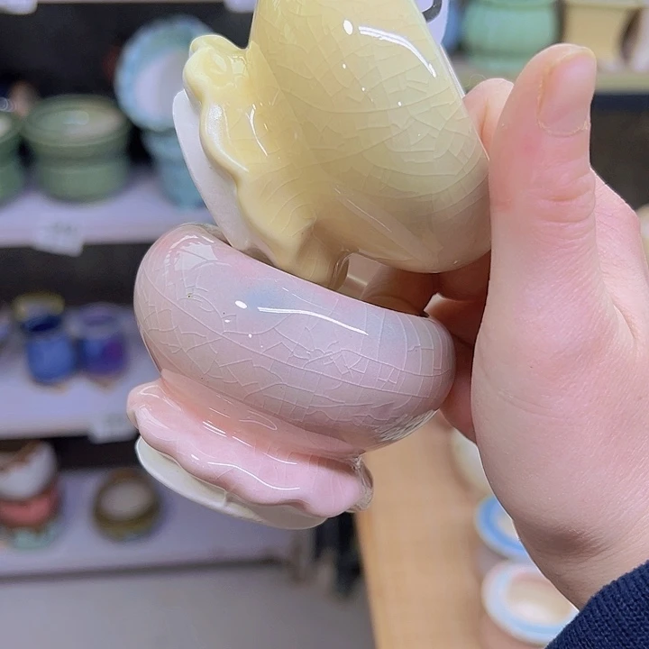 红陶陶瓷花盆当场满12包邮