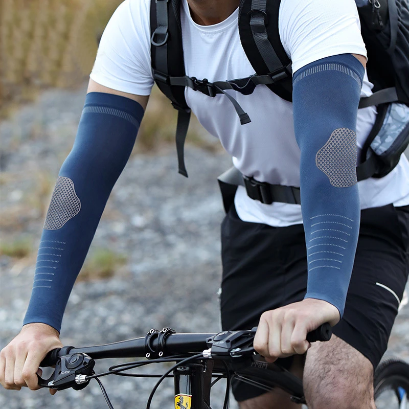 防晒袖套男士宽松款夏防紫外线冰丝薄款护臂手套骑车加肥加大冰袖