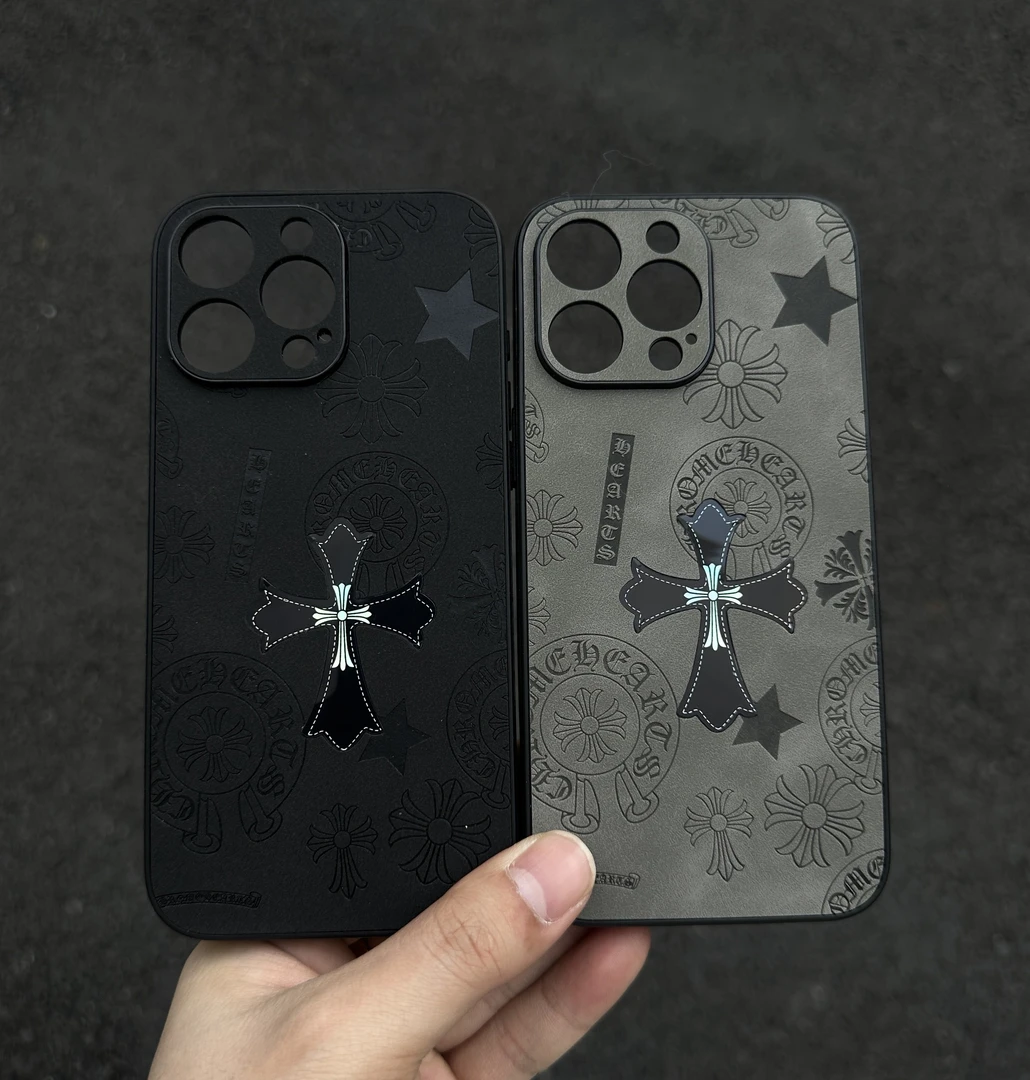 镭射十字架潮牌适用苹果iphone16/15/14131211promax全包边手机壳