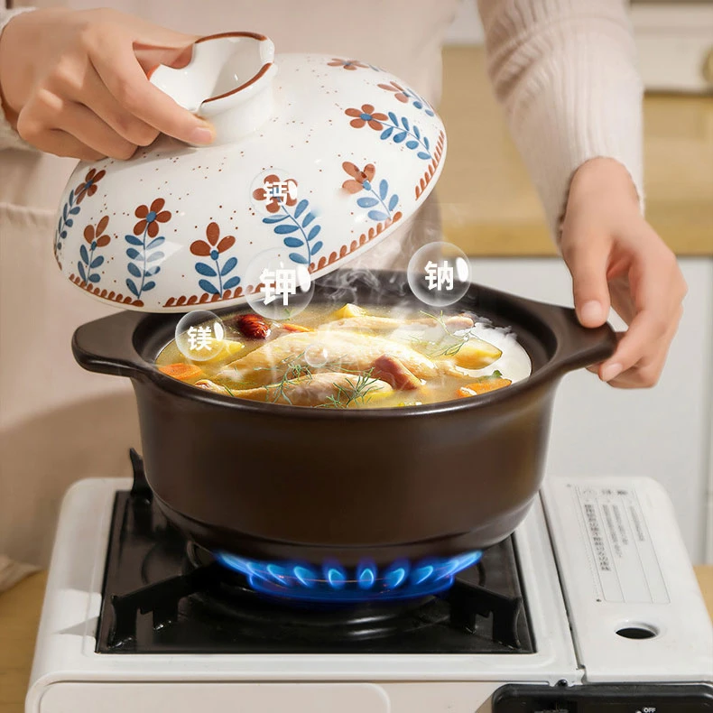 新疆包邮日式砂锅煲汤用家用燃气灶专用炖锅耐高温干烧不裂陶瓷煲