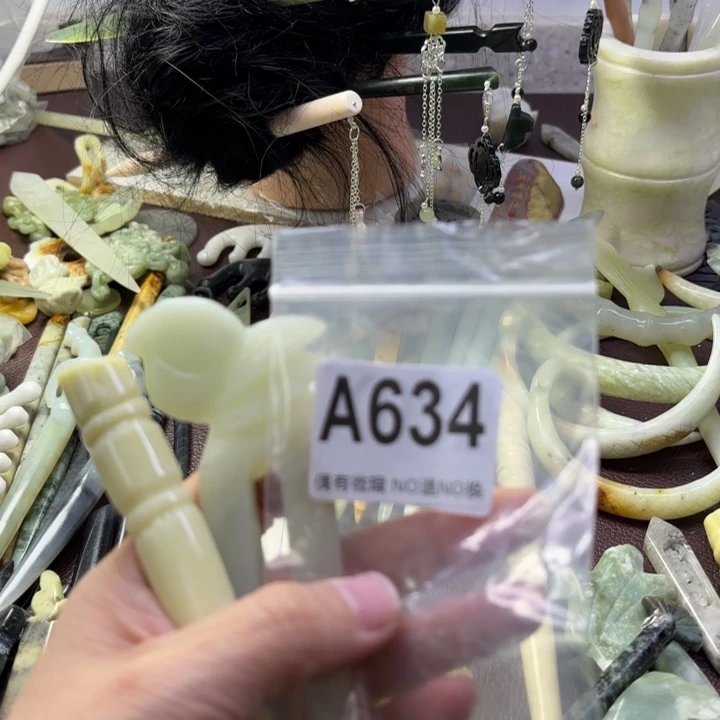 蛇纹石玉发饰合金黑****z