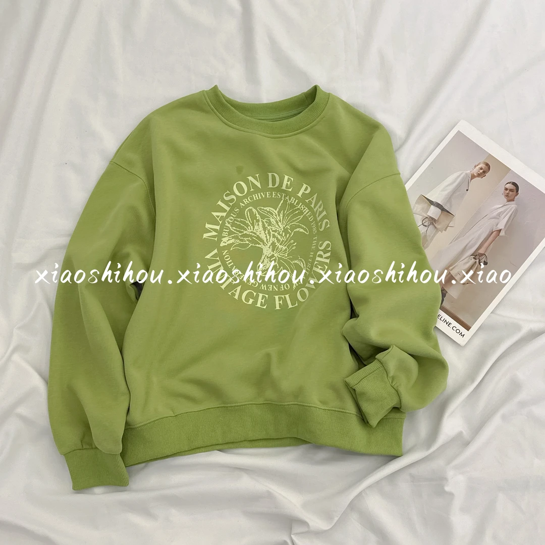 小时候女装店英文花朵卫衣692