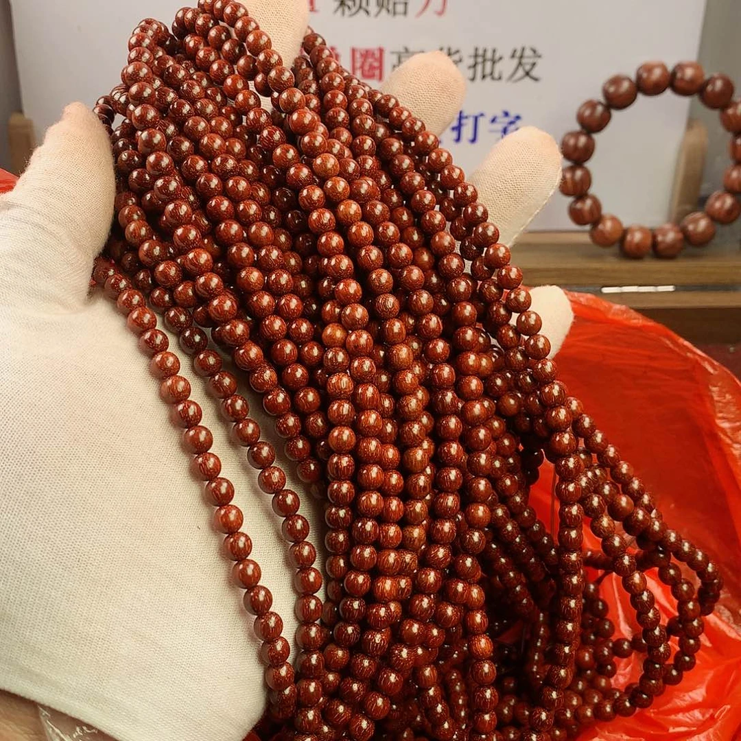 小叶紫檀手串/手链06原汁原味无胶无蜡泥料108颗