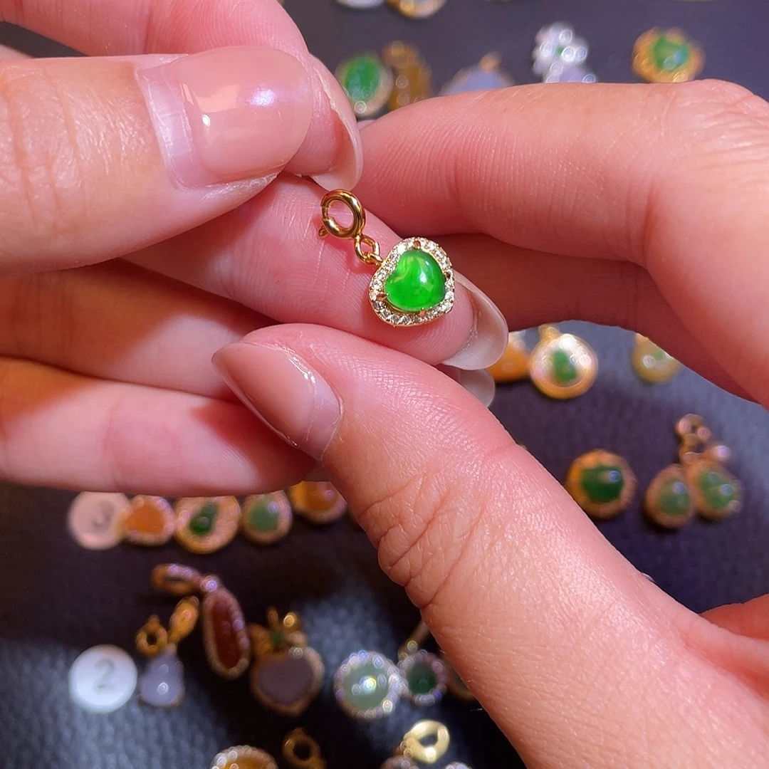 翡翠银S925镶嵌颈饰