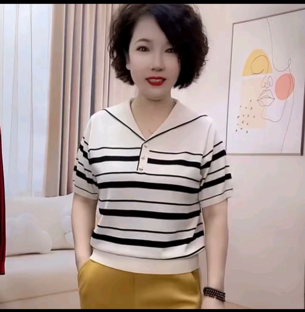 新款海军服领小衫