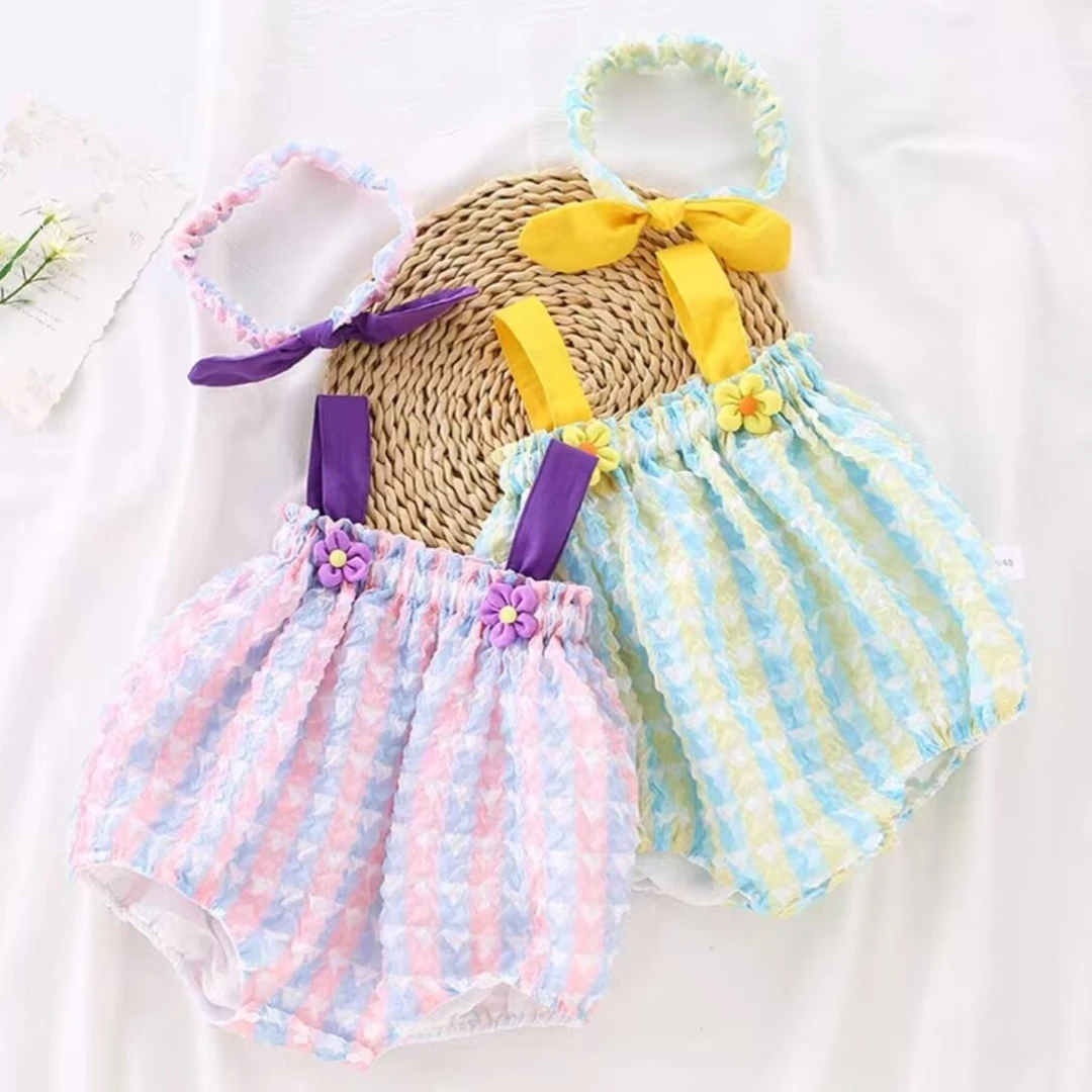 宝宝吊带夏季婴儿薄款婴幼无袖可爱时尚公主包屁衣