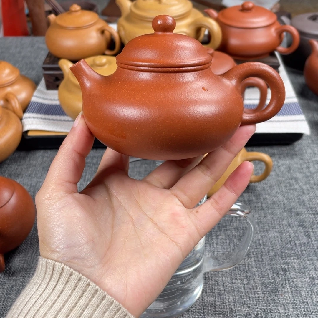 紫砂茶壶40目红降坡200容天全手