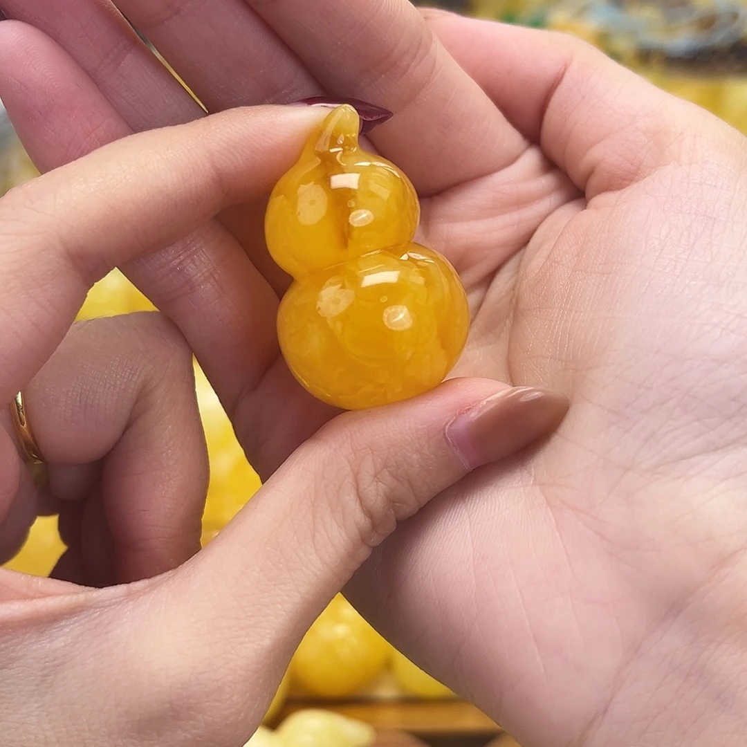 裸石琥珀未镶嵌用****811g红焦皮葫芦