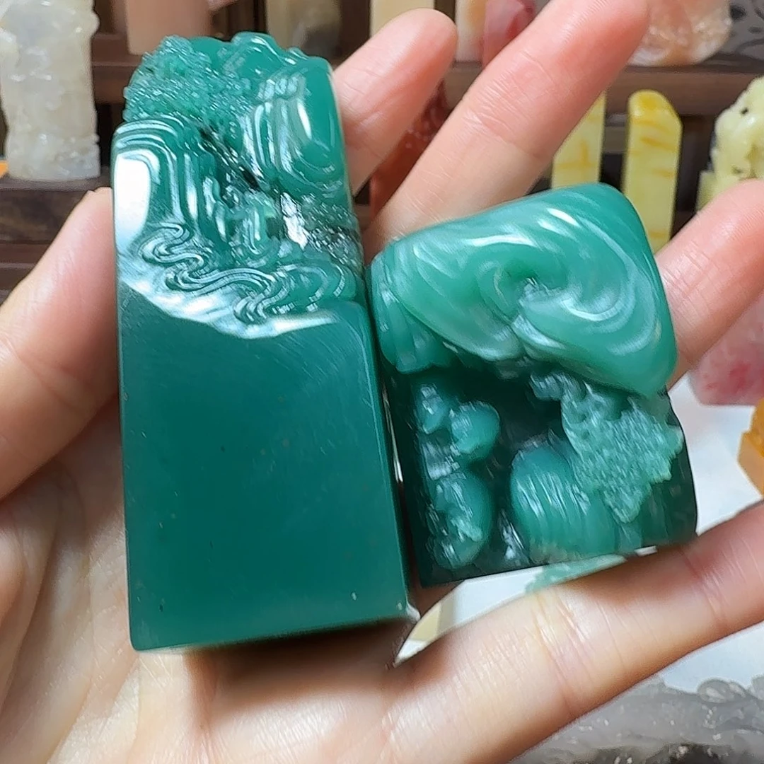 老***界印石寿山石雅安绿