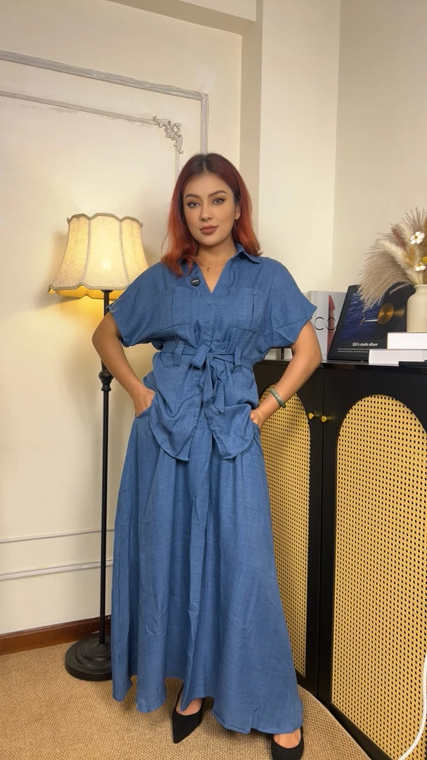 夏季轻奢短袖衬衫半身裙时尚百搭套装