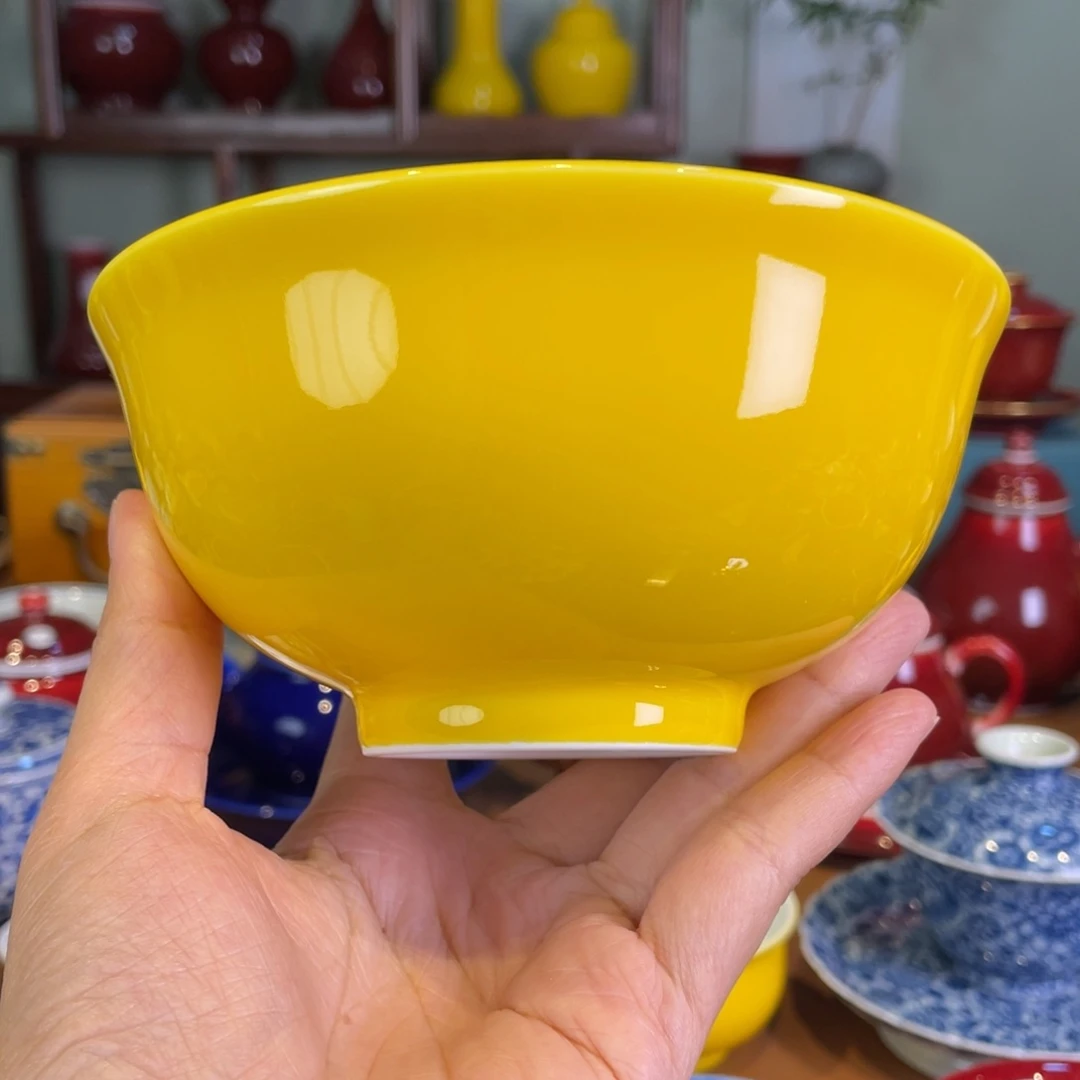 清欢雅玩原矿帝王黄饭碗
