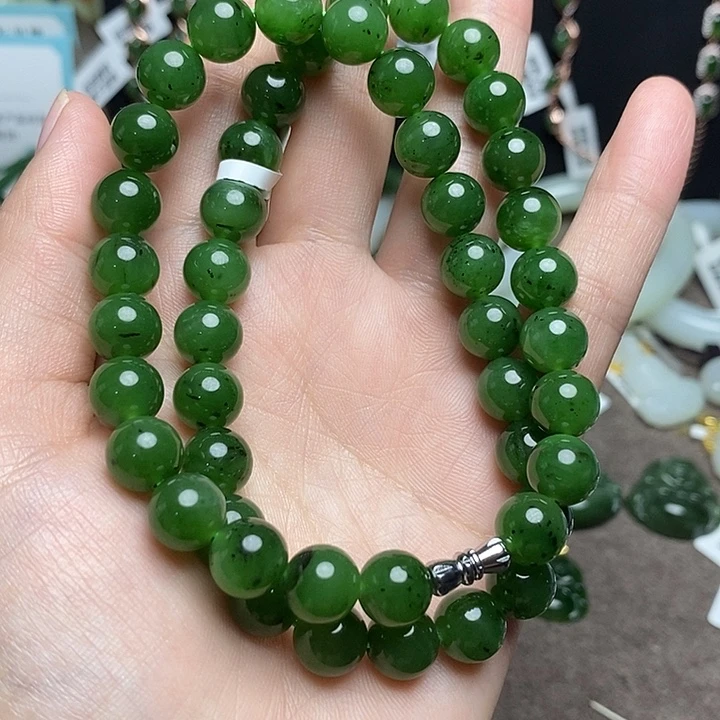 和田玉未镶嵌手链卡10妈妈链