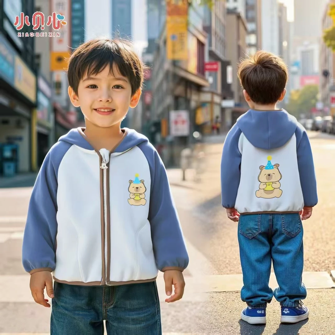 小新款双层卫衣儿童套装