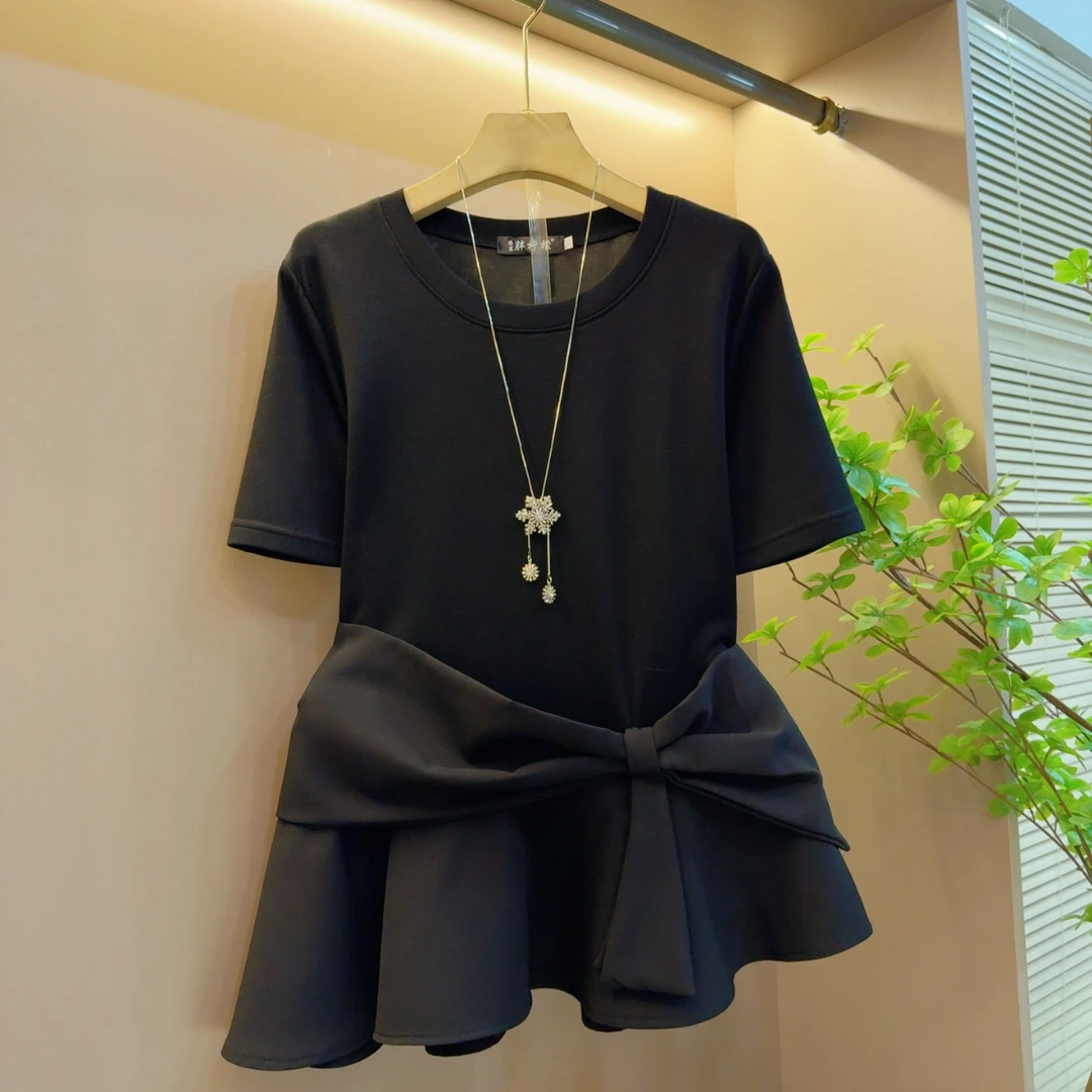 2025年夏季气质洋气时尚显瘦休闲百搭甜美f法式上衣（衣长60左右)