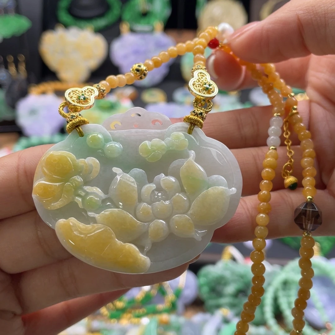 翡翠未镶嵌颈饰代编织