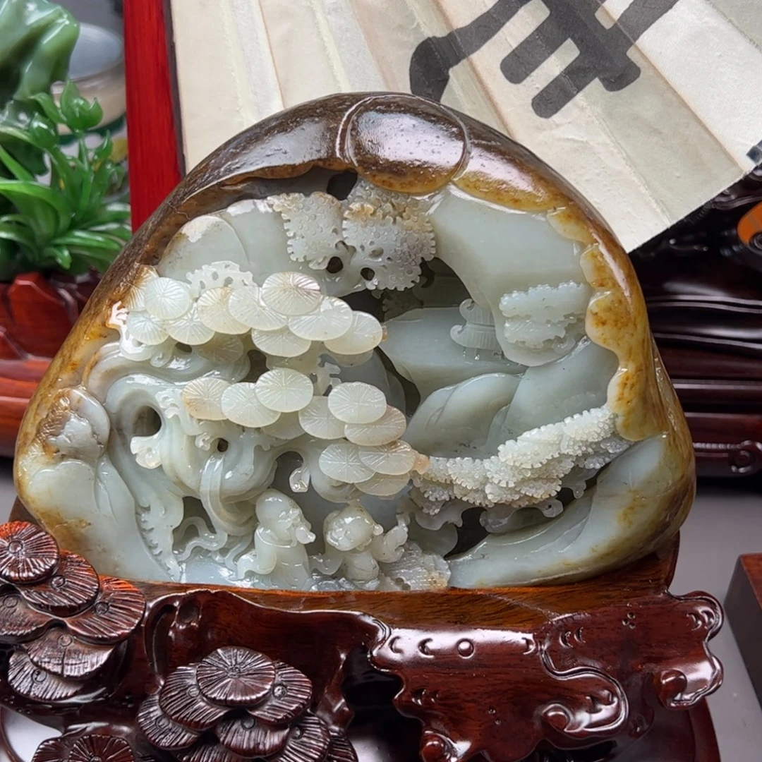 和田玉未镶嵌摆件