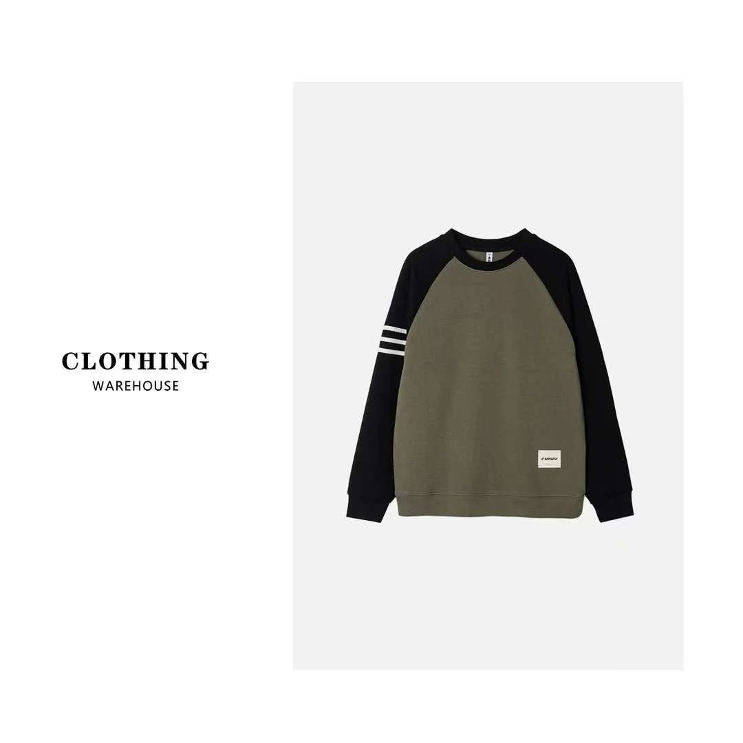 【拼接撞色明线卫衣】时尚情侣百搭撞色明线秋冬圆领卫衣09