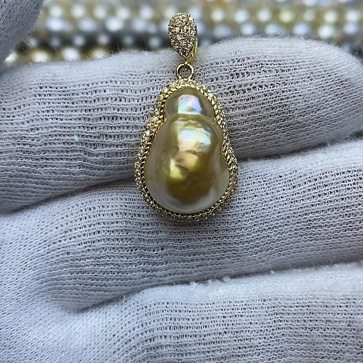 海水珍珠颈饰银S925镶嵌