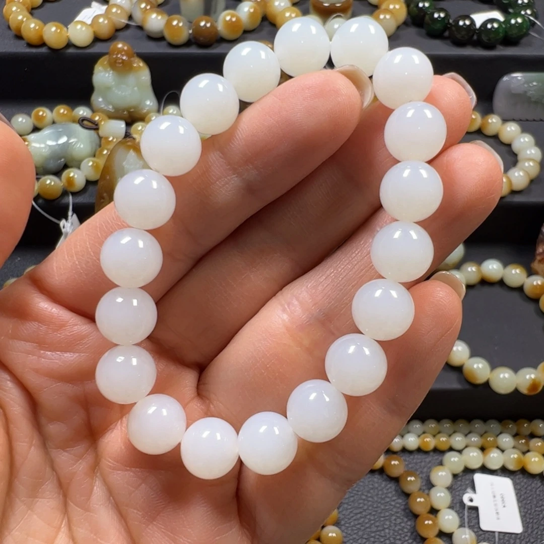 和田玉未镶嵌手链卡10