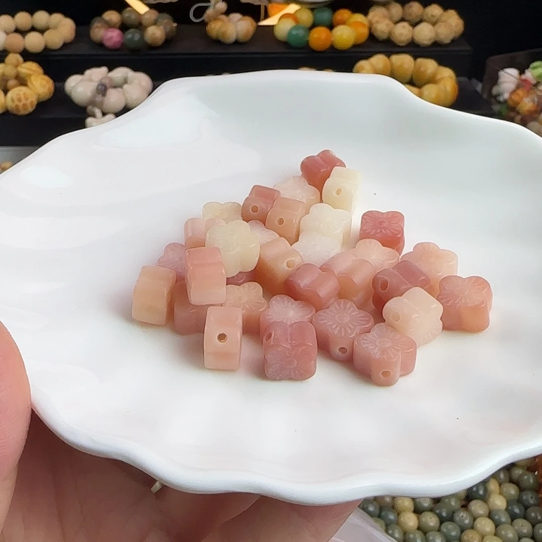 菩提根/象牙果手串卡13粉色四叶花20卡牌➕5备珠