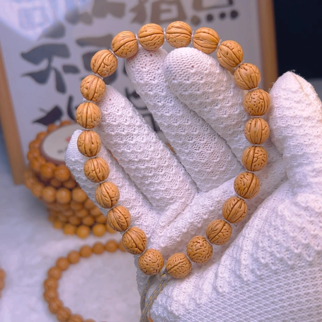 桃核手串1.0加「高桩宽脐小金豆」