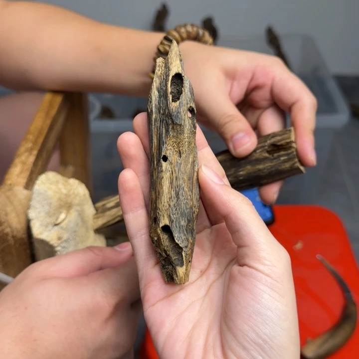 沉香碎屑沉香白棋块料14克