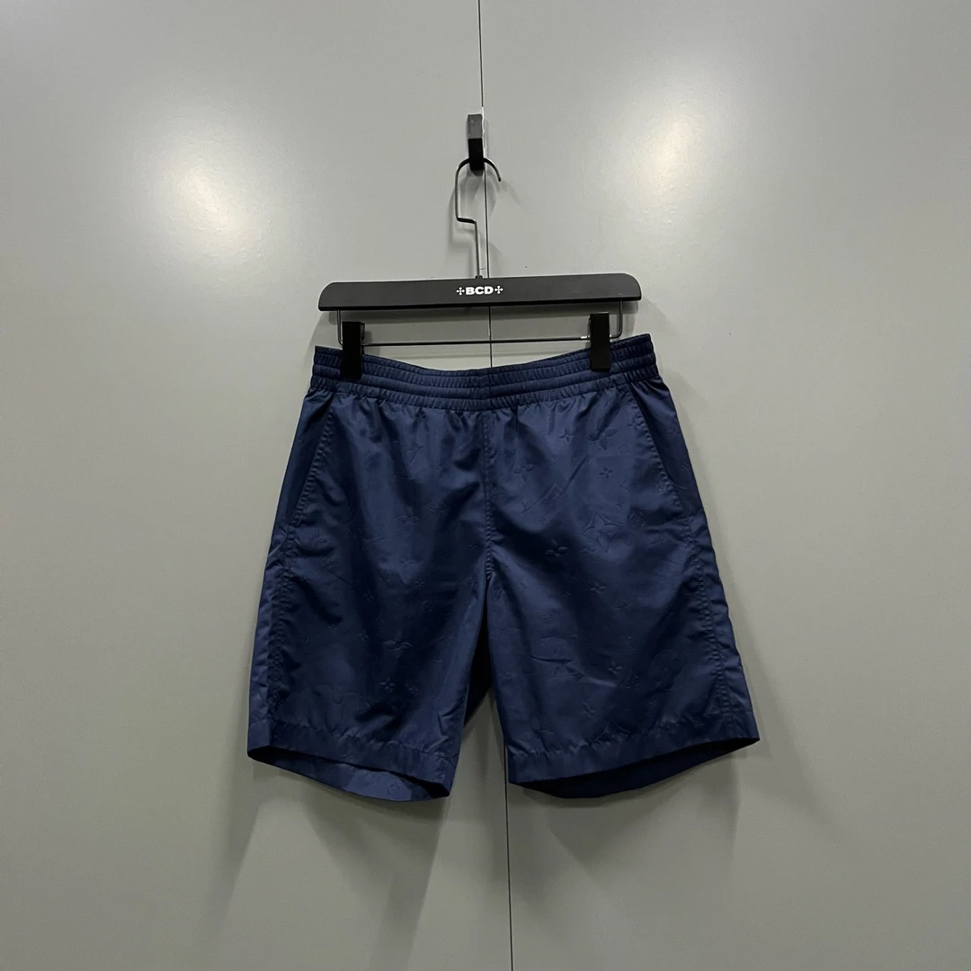 全新未使用 LouisVuitton/路易威登 藏青色暗纹满印老花短裤 XS码