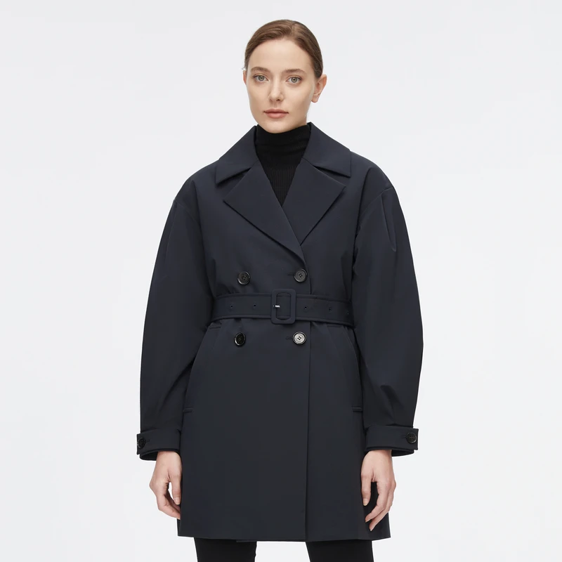 波司登冬季女士高端英伦风时尚商务显瘦百搭气质风衣羽绒服外套