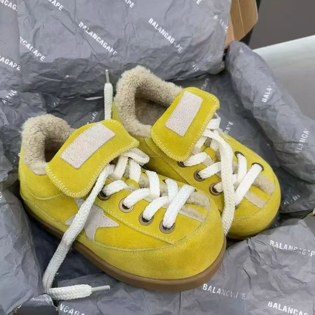 唐小肉潮搭新款时尚百搭卡皮巴拉厚底面包鞋7003-6加绒