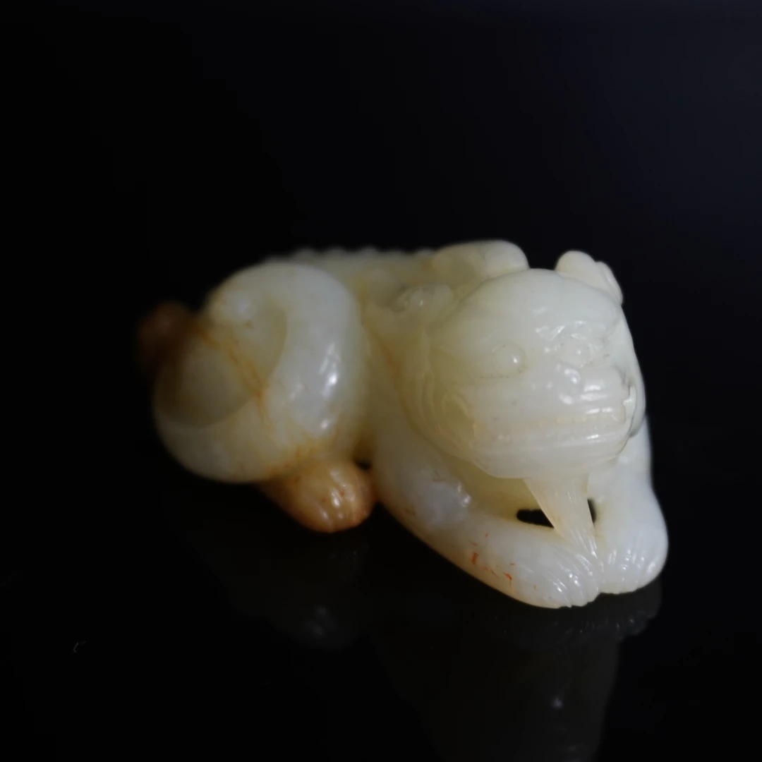 清中期和田玉瑞兽/016558/收藏/传承/【友谊文物商店】