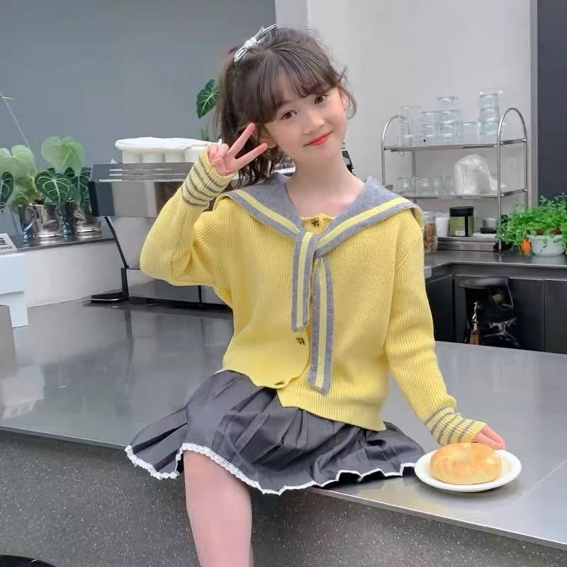 2025秋冬季新款时尚洋气儿童毛衣针织衫女童潮