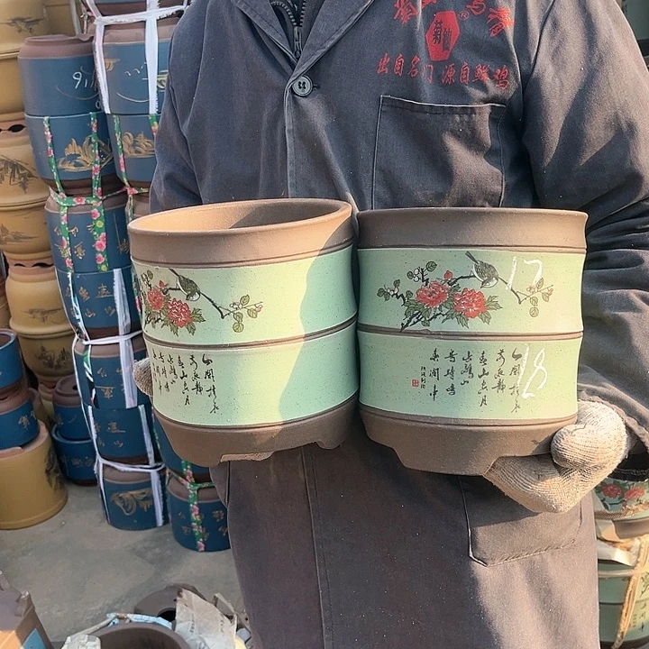 紫砂紫砂花盆也太棒吧