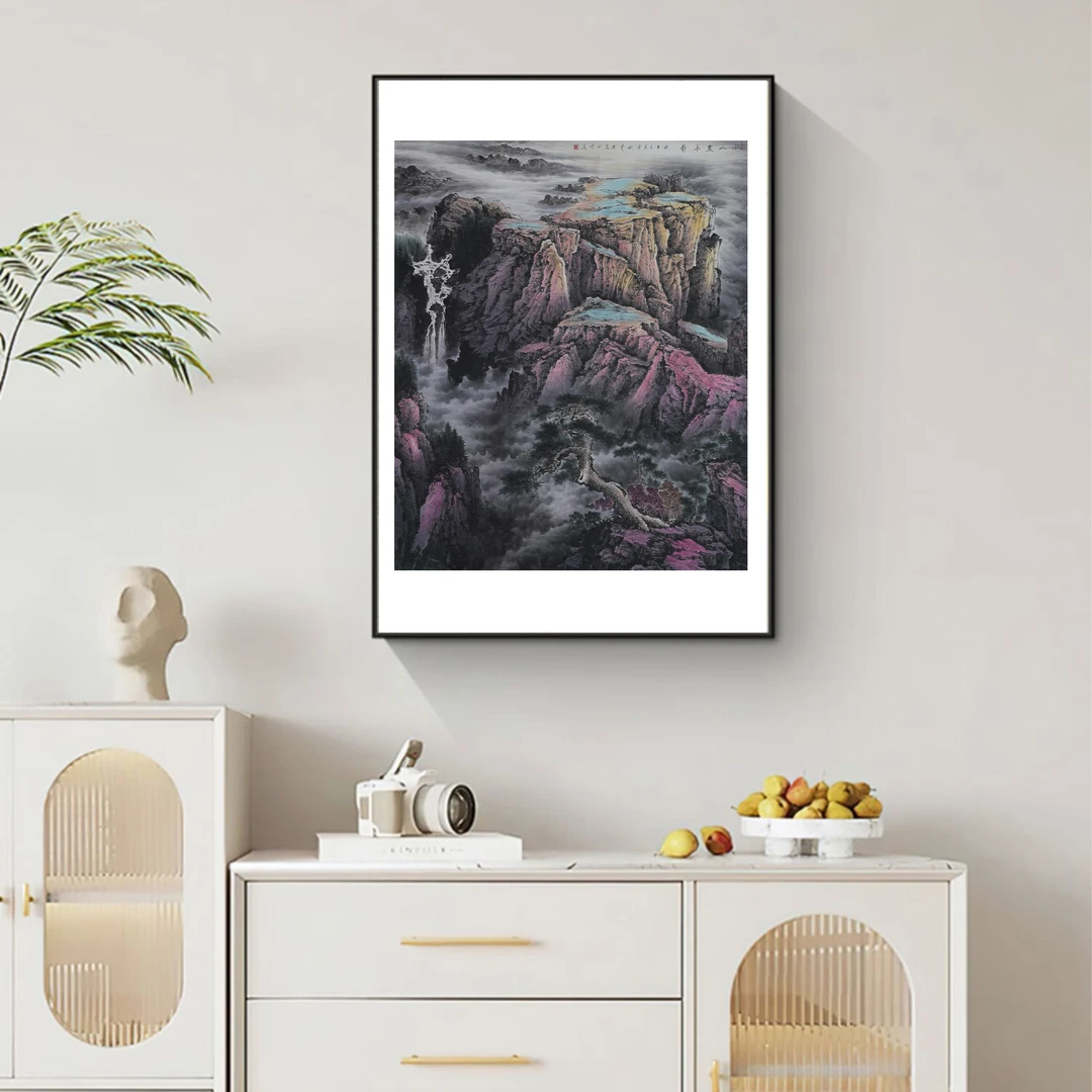 湖社画会理事（周建真）大平尺山水精品