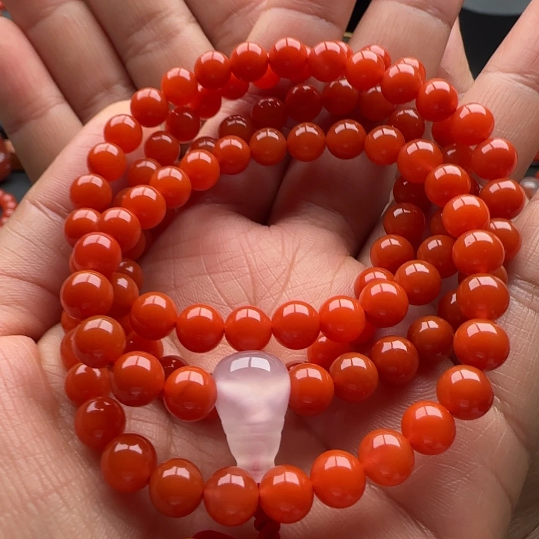 南红玛瑙未镶嵌108珠串