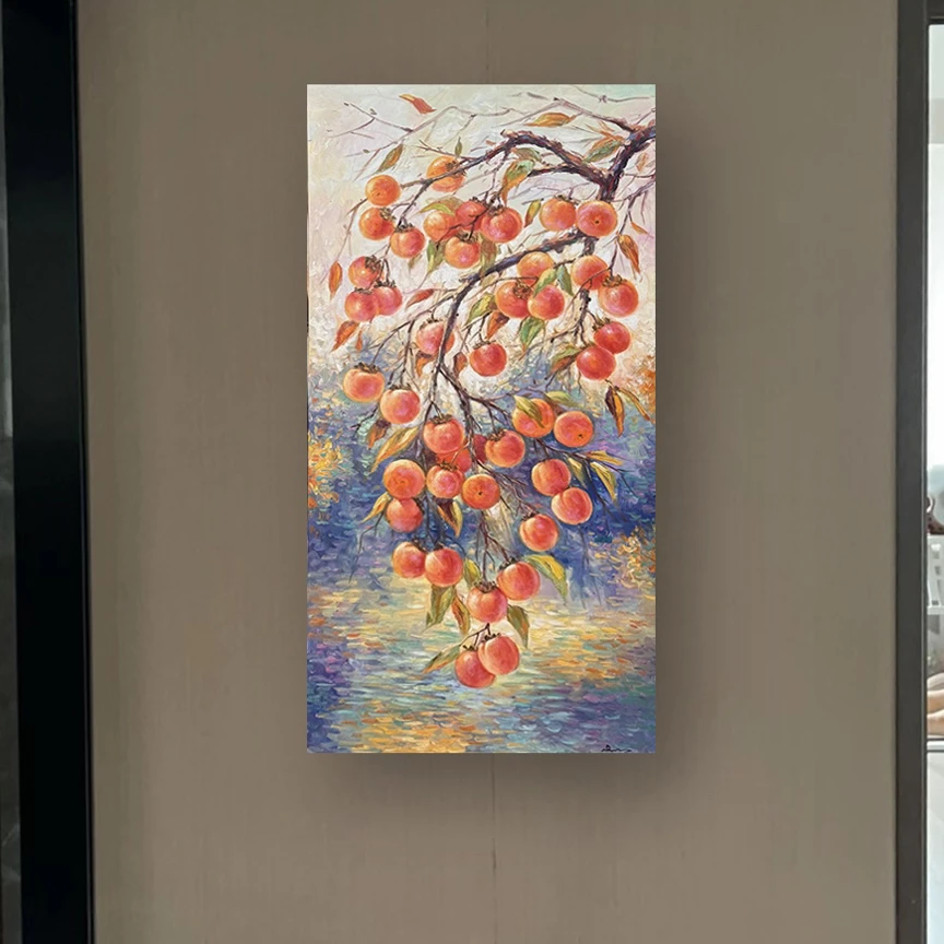 （事事如意玄关大厅茶餐厅油画）画疯原创油画作品