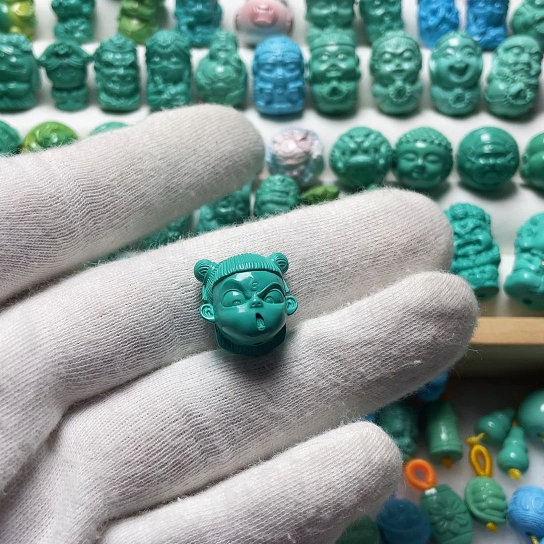 手工雕刻配珠哪吒卡16